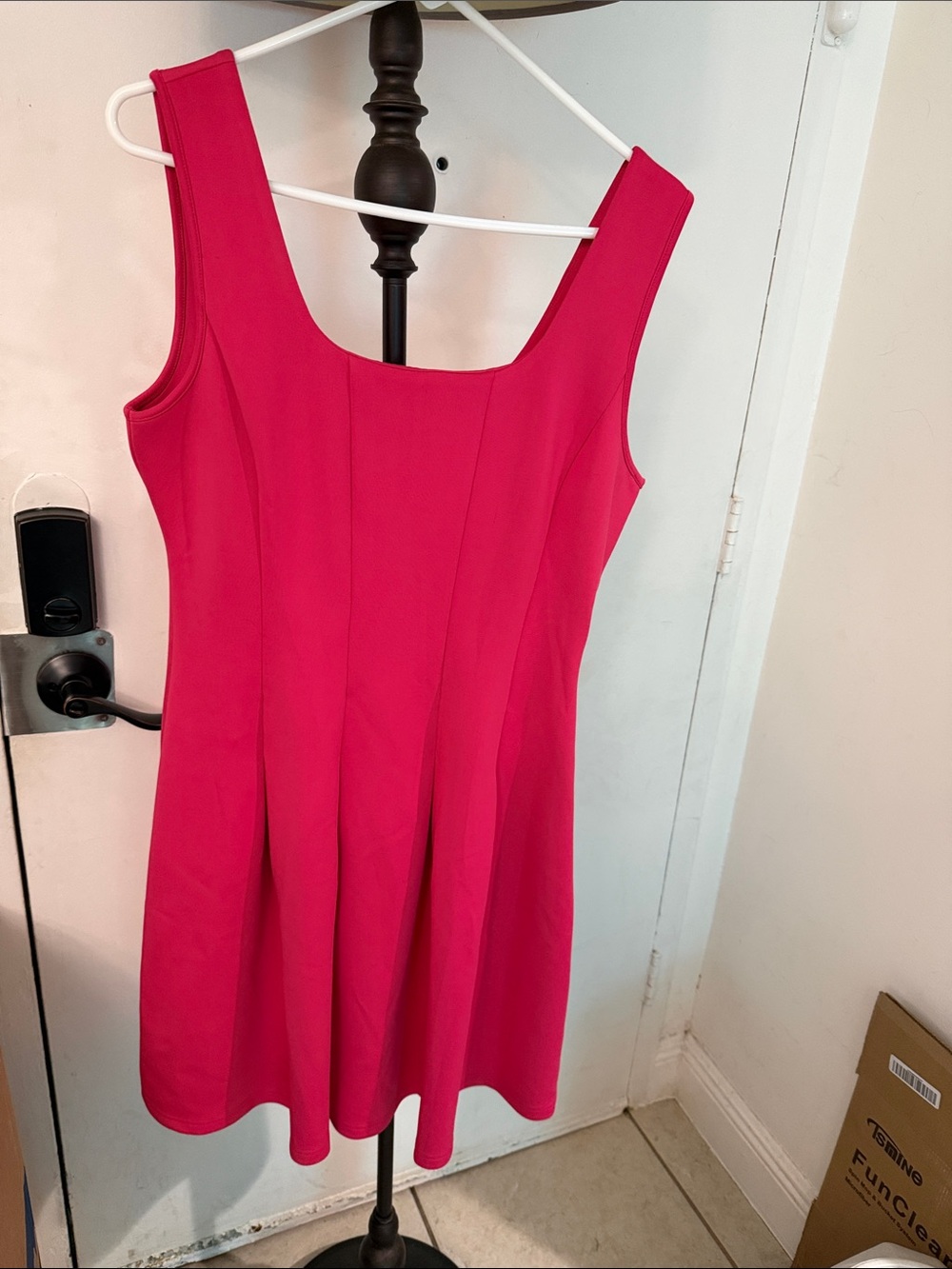 Boston Proper Vibrant Pink Sleeveless Dress